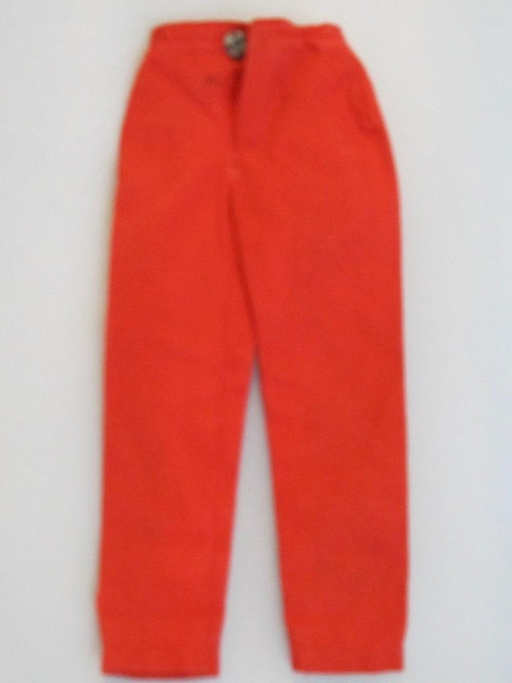 VINTAGE Barbie Doll White/Black Tag Zip RED SLACKS PANTS 19621963