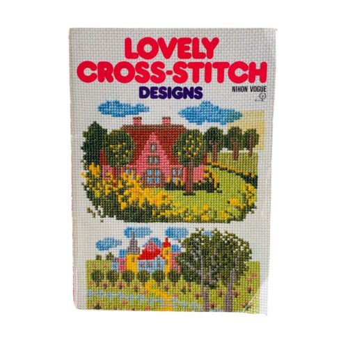 Lovely Cross-Stitch Designs Nihon Vogue Japan Vintage 1983 Handicraft Retro  - Picture 1 of 9