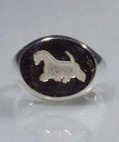 Neuer Chevalier Sealyham Terrier Ring Silber 925 Luce