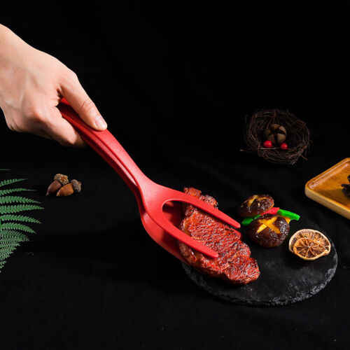 2 In 1 Non Stick Pancake Egg Frying Steak Pancake Toast Clip Kitchen Accessor Pe - Picture 1 of 11