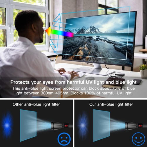 32 Inch TV Blue Light Screen Protector,Eye Protection Anti Blue Light Glare Scre - Afbeelding 3 van 7
