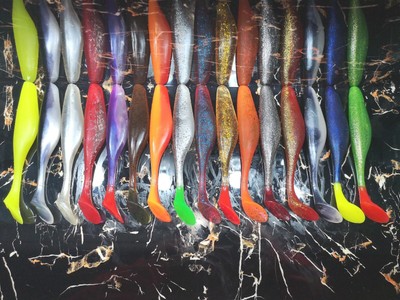 1x Jenzi River Shad 20cm Gummifisch UV Köder Zander Stint Hecht Wels Kunstköder