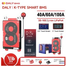 Daly Smart BMS Li-ion LiFePo4 3S-16S 12V-60V 40A/60A/100A with Balance BT Module