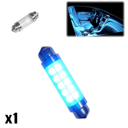 1 x Ford Fiesta MK6 1,25 264 42 mm bleu ampoule de courtoisie DEL lumière de mise à niveau - Photo 1 sur 1