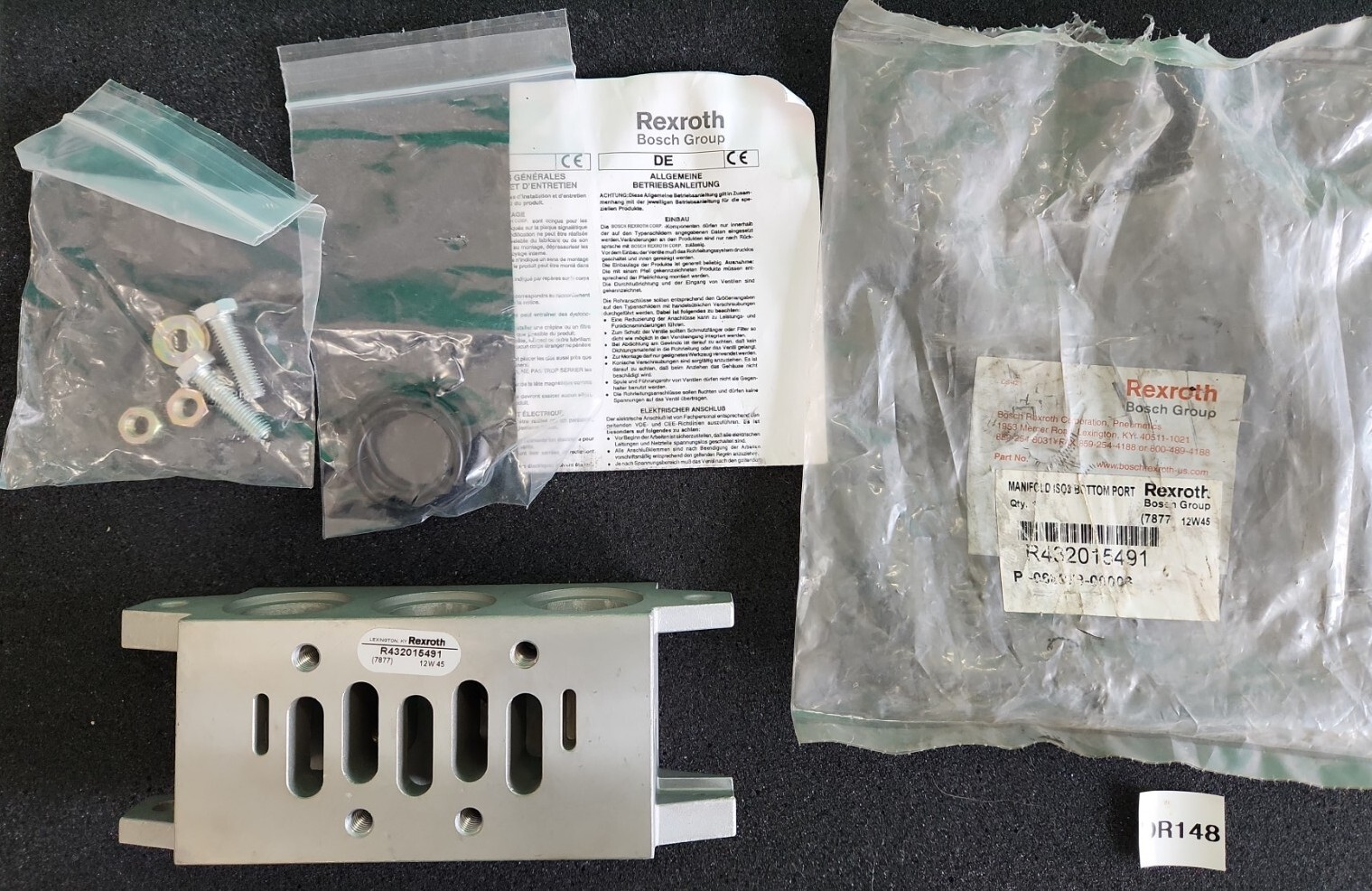 🆕️ Rexroth Bosch R432015491 Manifold ISO3 Bottom Port Kit ⚡️🇺🇸 SHIP+WARRANTY