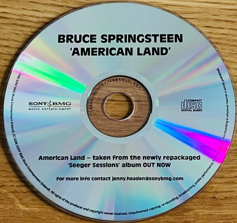 Bruce Springsteen - American Land Mega Rare IRELAND Irish Promo Single CD - Bild 3 von 3