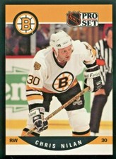 1990-91 Pro Set Chris Nilan Card #409
