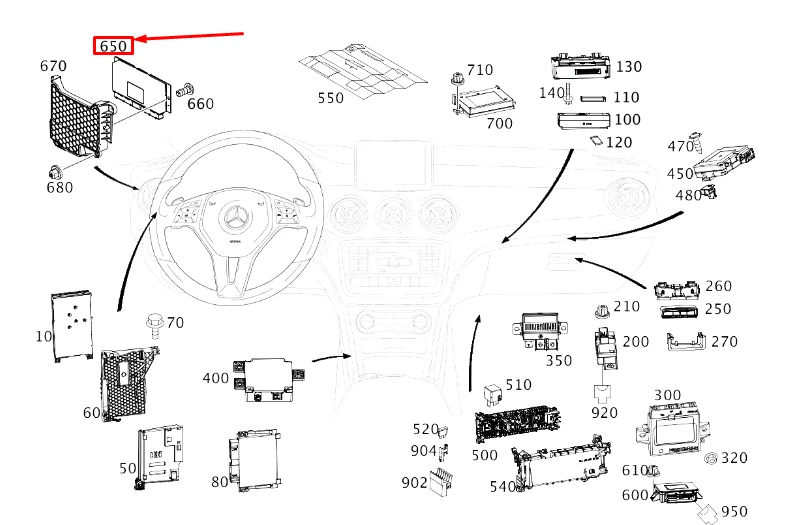 NEW MERCEDES-BENZ CLA C117 SUSPENSION CONTROL UNIT A2319002508 
