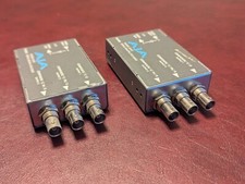 Two AJA D5CE SDI to Component/Composite Analog Video Converter No Power Supply 