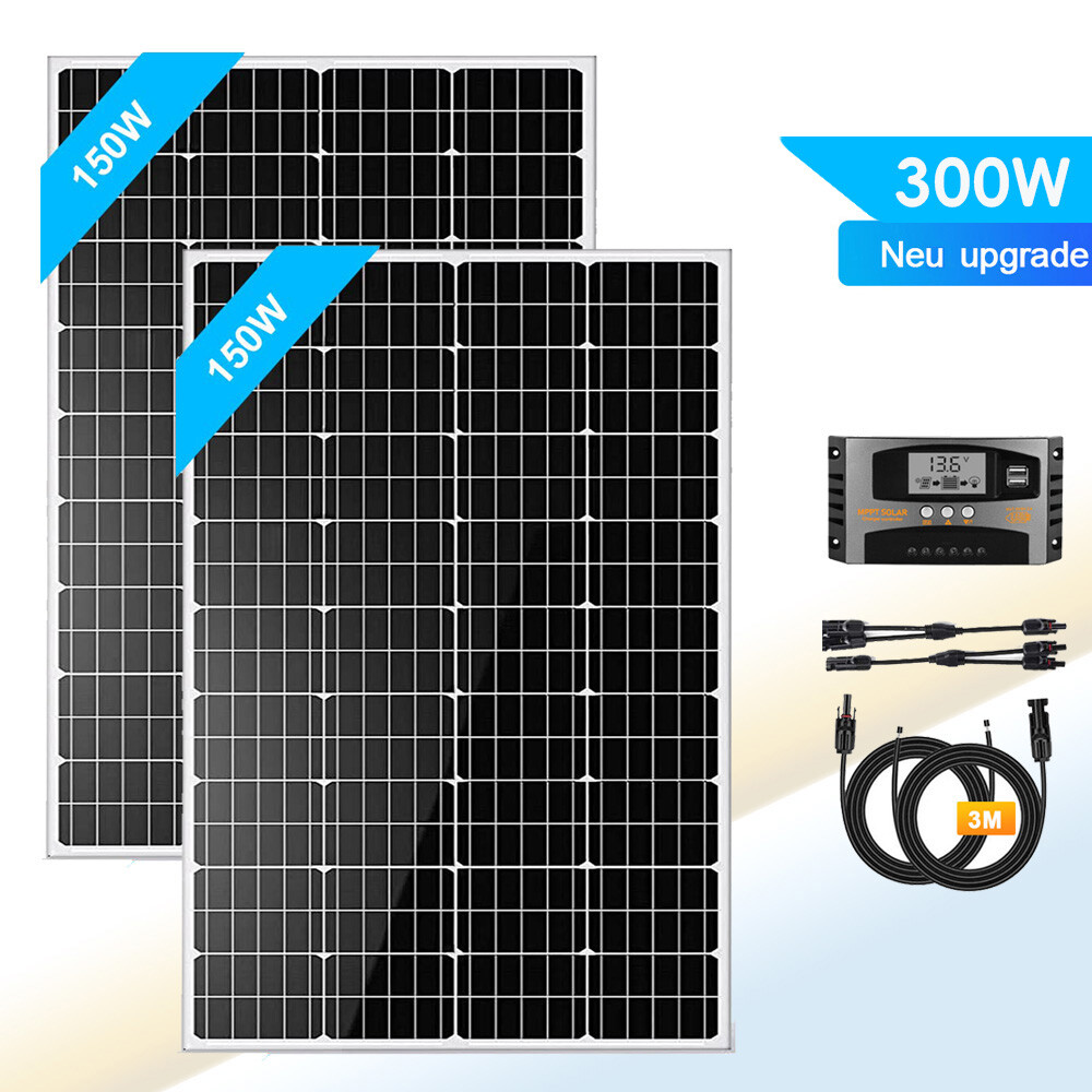 300W 12V Solarpanel Solarmodul 40A Ladegerät USB Kit Für - Foto 6