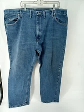 Wrangler Men's Jeans Blue Size 46x30 Straight Regular Cotton Straight Premium