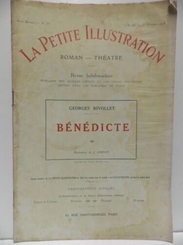 Revue LA PETITE ILLUSTRATION bénédicte Georges Rivollet roman théatre de 1913 #1 - Afbeelding 1 van 1