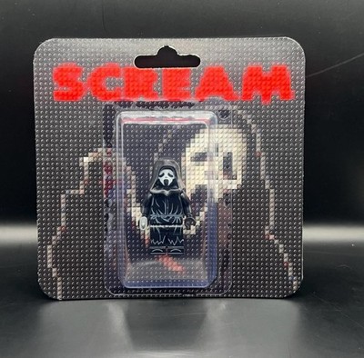 Ghostface Scream Custom Handmade Printed Minifigure Horror Movie Lego Wall Art