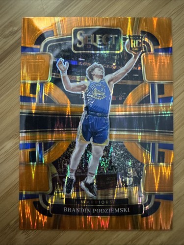 Brandin Podziemski 2023-24 Panini Select - RC Orange Flash Prizm Warriors #93