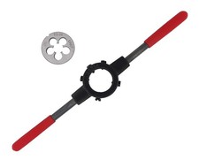 1/228 Heavy Duty Die Stock Handle Wrench Holder Combo Threading Hand Tool