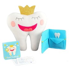 Tooth Fairy Pillow Kit - 3-Piece Set, 9 x 8 in Felt Cover - Holder Pocket, In...