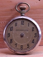 SHOCK PROOF LEVER SWISS MEN'S POCKET WATCH 48.2mm FOR REPAIR FW 