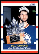 1990-91 Score BILL RANFORD #358 Edmonton Oilers Conn Smythe Award Winner