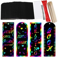Supla 36 Set 2 Style Magic Scratch Rainbow Bookmarks Making Kit for Students ...