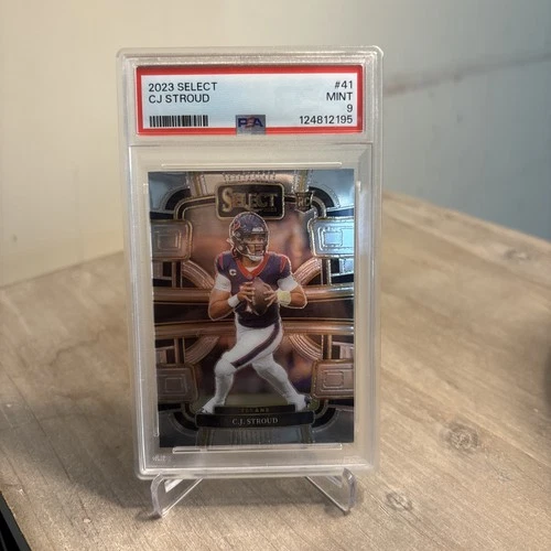 C.J. STROUD 2023 PANINI SELECT ROOKIE CONCOURSE LEVEL BASE #41 RC TEXANS PSA 9