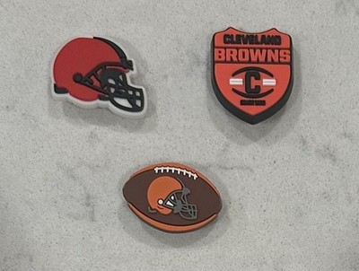 Cleveland Browns Football Themed 3- Pack NFL Shoe Charms for Crocs