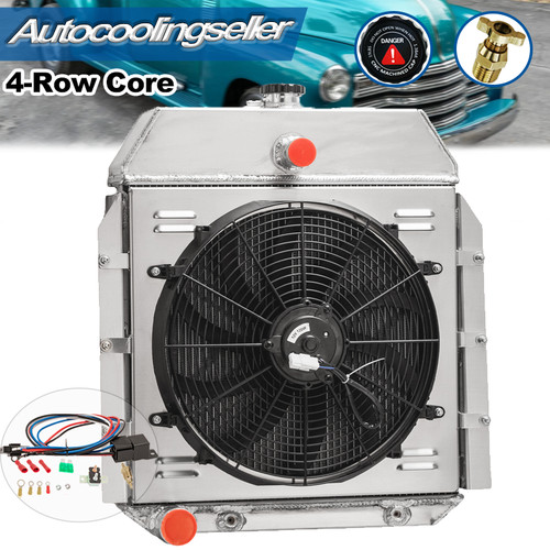 4Row Radiator Shroud Fan Relay Fit 1941-1949 International Pickup Truck 3.6 L6