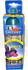 Gerber Baby Bottle Nurser 1 Piece 9oz VTG Vintage 1998 clear and green RARE