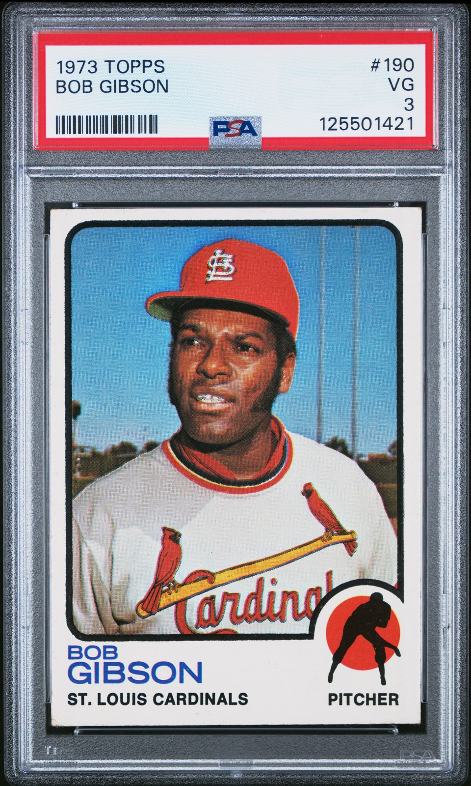 1973 TOPPS #190 BOB GIBSON PSA 3