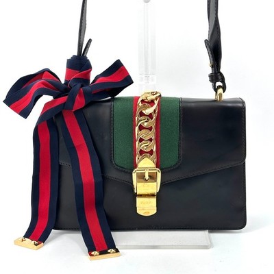 GUCCI Sylvie Black Shoulder Bag