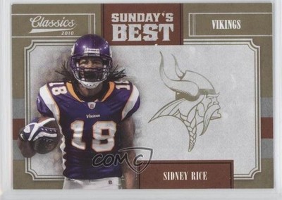 2010 Panini Classics Sunday's Best Gold 19/100 Sidney Rice #10 0b0