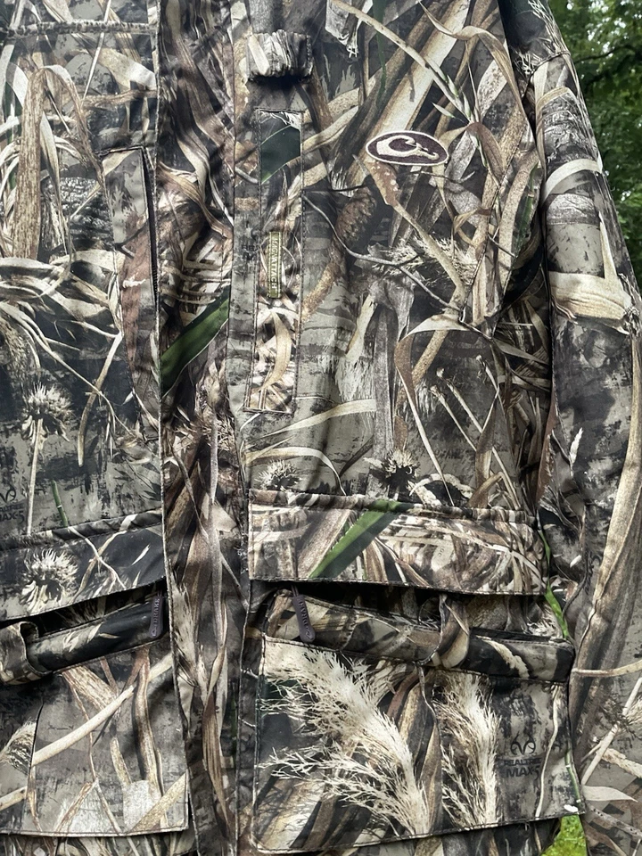 Chaqueta de Refugio Drake Waterfowl Systems Realtree Max 5 Magnattach Camuflaje Caza XL Foto 3 de 4