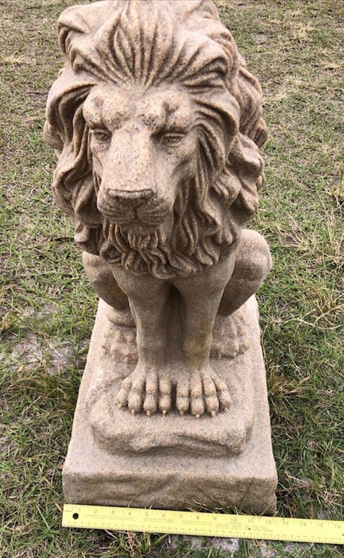 Latex Fiberglass Mold. Make Concrete Or Plaster 28 Inches tall Large Lion