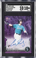 2022 TOPPS NOW AUTO PURPLE CAL RALEIGH ROOKIE RC SGC 10 AUTO 10