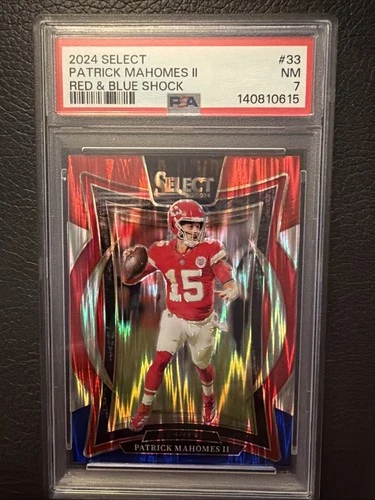 2024 PANINI SELECT RED & BLUE SHOCK #33 PATRICK MAHOMES II PSA 7