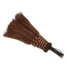  Mini Palm Whisk Broom For Desk Japanese Tea Ceremony Cleaning Tool Brown