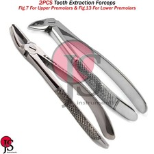 Dental Surgical Tooth Extraction Forceps Upper Lower Premolars Teeth Remover X2