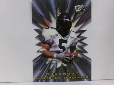 2001 Press Pass Breakout LaDainian Tomlinson #B9 Rookie RC HOF