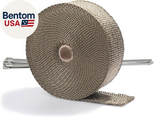 2" X 50' Titanium Exhaust Header Heat Wrap 1 Roll with 10PCS 11.8 Inch Stainless