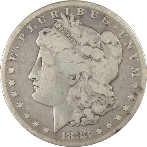 1883 S Morgan Dollar VG Very Good Details Silver $1 Coin SKU:I24238