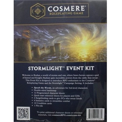 Brandon Sanderson's Cosmere RPG Stormlight Event Kit Kickstarter NEW Sealed