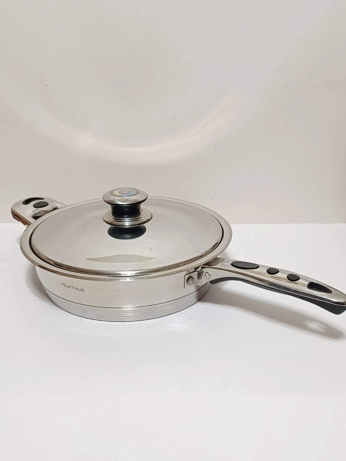 Millerhaus 18-10 Stainless Steel Waterless 11.5" SaucePan 3L Skillet+Lid -NICE!