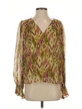 Velvet by Graham & Spencer Women Brown 3/4 Sleeve Blouse S