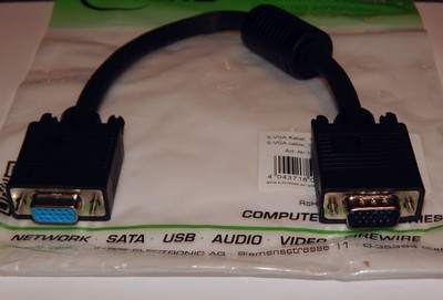 Premium 3DFX Voodoo I II 1 2 VGA Cable Male Female Lead 30cm 2x Shielded