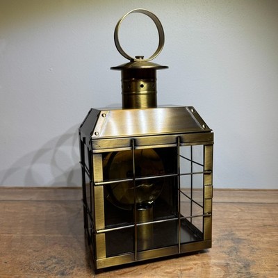 Vintage NOS Nantucket Cape Cod Nautical Brass Wall Lantern Porch Light 14'' x 7''