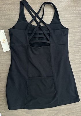 Mono B Active Tank Top Strappy Back Size Small Black NWT
