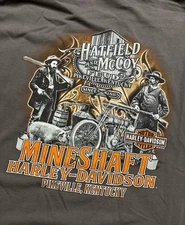 Harley Davison Kentucky Hatfield and McCoy Mineshaft Xl Pocket Shirt Motorcycle