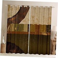Kids Geometric Darkening Drapes Brown 52"W x 84"L Pack of 2 Multi Nov14