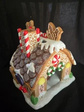 PartyLite  Gingerbread Tea Light House P7304 Candle Holder & Original Box MINT