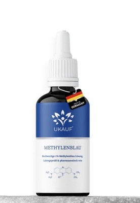 Methylenblau 60ml - Laborqualität - 1% wässrige Lösung (Ph.Eur.) - Blauglas