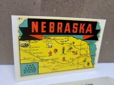VINTAGE 1940's or 50's NEBRASKA STATE TRAVEL DECAL